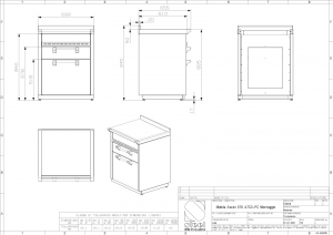 Steel Ascot Modular System, Arbeitstisch, 70 cm, Stainless Steel, A7C-PSS, mit 5 Jahren Garantie!