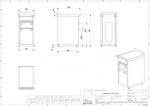 Steel Ascot Modular System, Arbeitstisch, 45 cm, Stainless Steel, A4C-PSS, mit 5 Jahren Garantie!