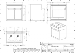 Steel Genesi Modular System, Splenmodul, 90 cm, Stainless Steel, GQ9S-L2SS, mit 5 Jahren Garantie!