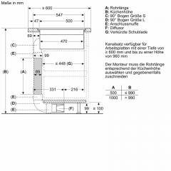 Bosch PVS601GA7, Set Induktionskochfeld mit Dunstabzug und Flachkanal, Serie 4, 60 cm, flchenbndig, EKK: B, mit 5 Jahren Garantie!