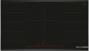 Bosch PXV975DV1E, Induktionskochfeld, Serie 8, Schwarz, 90 cm, mit Rahmen aufliegend, EKK: B,  mit 5 Jahren Garantie!