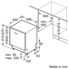 Bosch SMV6ZDX16E, Vollintegrierter Geschirrspler, Serie 6, 60 cm, EEK: B, mit 5 Jahren Garantie!