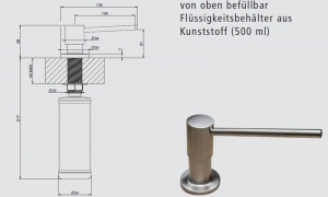 Systemceram Splmittelspender TREND NEU, Edelstahlfinish, 00911