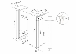 Kppersbusch FK 8550.0 i, Einbau-Khlgert, 178 cm hoch, EEK: E, mit 5 Jahren Garantie!