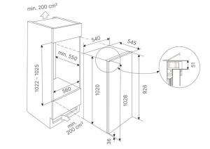 Kppersbusch FK 3305.0 i, Einbau-Khlgert mit Gefrierfach, 103 cm hoch, EEK: E, mit 5 Jahren Garantie!