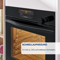 Constructa CF4M28063, Einbau-Backofen, 60 x 60 cm, Schwarz, EEK: A+, mit 5 Jahren Garantie!