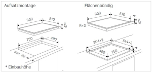 Kppersbusch PIZZA1 80P Backofen/Kochfeld-Set BP6202.0S1 + KE8350.0SR, mit 5 Jahren Garantie!