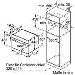 Constructa CC4M61063, Einbau-Kompaktbackofen, 60 x 45 cm, Schwarz, EEK: A, mit 5 Jahren Garantie!