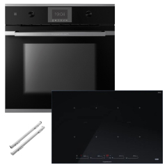 Kppersbusch BP350SI88S-S3 Backofen/Kochfeld-Set BP 6350.0 S3, KI8880.1SR und ZB1003, Silver Chrome-Kit, mit 5 Jahren Garantie!