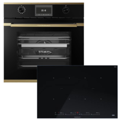 Kppersbusch BD340SI88S-S4 Backofen/Kochfeld-Set BD 6340.0 S4 und KI8880.1SR, Gold-Kit, mit 5 Jahren Garantie!