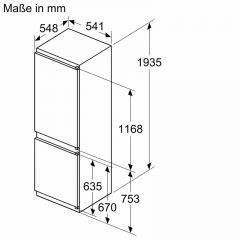 Constructa CK796NSE0, Einbau-Khl-Gefrier-Kombination, 193.5 x 54.1 cm, EEK: E, mit 5 Jahren Garantie!