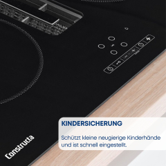 Constructa CX5BI610, Set Einbau-Backofen und Induktionskochfeld, mit Rahmen aufliegend, Schwarz, mit 5 Jahren Garantie!