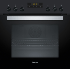 Constructa CX3HS606, Set Einbau-Backofen und Elektrokochfeld herdgesteuert, mit Rahmen aufliegend, Schwarz, mit 5 Jahren Garantie!