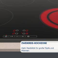 Constructa CX5BS610, Set Einbau-Backofen und Elektrokochfeld, mit Rahmen aufliegend, Schwarz, mit 5 Jahren Garantie!