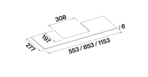 Falmec Virgola Touch 90, Design Edelstahl, 90 cm, Wandhaube, mit 5 Jahren Garantie