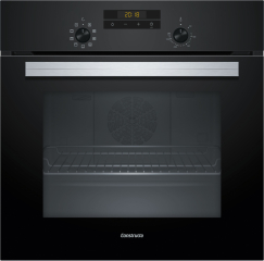 Constructa CX3BS605, Set Einbau-Backofen und Elektrokochfeld, mit Rahmen aufliegend, Schwarz, mit 5 Jahren Garantie!