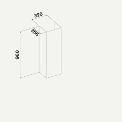 Falmec Schachtverlngerung H 960 Wand Plane Plus fr Wandhauben, Edelstahl, KCAL.1033#lF