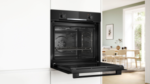 Bosch HBA510BA3, Serie 2, Einbau-Backofen, 60 x 60 cm, Schwarz, EEK: A, mit 5 Jahren Garantie!