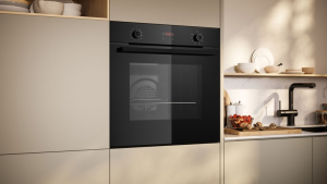 Neff B2CCG6AK3, Einbaubackofen mit CircoTherm und Pyrolyse, Schwarz, EEK: A+, mit 5 Jahren Garantie!