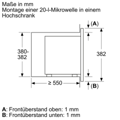 Neff HLAWG26S3, Einbau-Mikrowellengert, Schwarz, mit 5 Jahren Garantie!