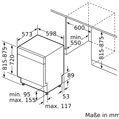 BOSCH SMU4HTS00E, Unterbau-Geschirrspler, Serie 4, 60 cm, Gebrsteter Stahl, EEK: D, mit 5 Jahren Garantie!