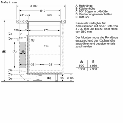 Neff 3MIOSH80VP, SET Einbaubackofen B5ACJ7AG3 und Induktionskochfeld mit Dunstabzug V58PHQ4C0, EEK: A+, MIT 7 JAHREN GARANTIE