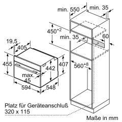 Siemens CS736G1B1, iQ700, Einbau-Kompaktdampfbackofen, 60 x 45 cm, Schwarz, Edelstahl, EEK A+, 5 Jahre Garantie