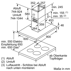 Siemens LF98BIP50, iQ500, Inselhaube, 90 cm, Edelstahl, EEK: A+, 5 Jahre Garantie