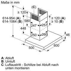 Siemens LC67BIP50, iQ500, Wandhaube, 60 cm, Edelstahl, EEK: A, 5 Jahre Garantie