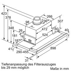 Siemens LI99SA684, iQ700, Flachschirmhaube, 90 cm, Edelstahl, EEK: A, 5 Jahre Garantie