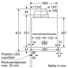 Siemens LI99SA684, iQ700, Flachschirmhaube, 90 cm, Edelstahl, EEK: A, 5 Jahre Garantie