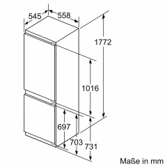 Siemens KI86SADE0, iQ500, Einbau-Khl-Gefrier-Kombination, 177.2 x 55.8 cm, Flachscharnier, EEK: E, mit 5 Jahren Garantie!