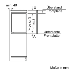 Siemens GI11VAFE0, iQ300, Einbau-Gefrierschrank, 71.2 x 55.8 cm, Flachscharnier, EEK: E, mit 5 Jahren Garantie!