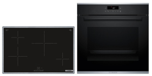 Bosch HBD474FH83, SET Einbaubackofen HBA271BB3 + Induktionskochfeld PIE84KBB5E, EEK: A+, mit 5 Jahren Garantie!