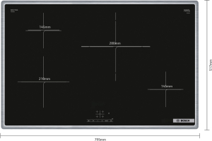 Bosch HBD474FH83, SET Einbaubackofen HBA271BB3 + Induktionskochfeld PIE84KBB5E, EEK: A+, mit 5 Jahren Garantie!