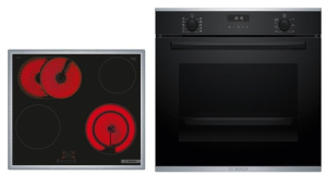 Bosch HBD631FH62, SET Einbau-Backofen HBG237BB3 und Elektro-Kochfeld PKN645BA2E, EEK: A+, mit 5 Jahren Garantie!