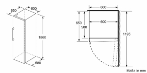 Siemens GS36NAWEP, iQ500, Freistehender Gefrierschrank, 186 x 60 cm, Wei, EEK: E, mit 5 Jahren Garantie!