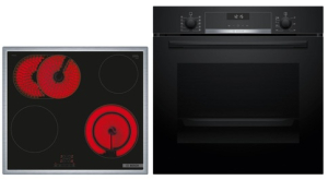 Bosch HBD631CS62, SET Einbau-Backofen HBG537BB3 und Elektro-Kochfeld PKN645BA2E, EEK: A+, mit 5 Jahren Garantie!