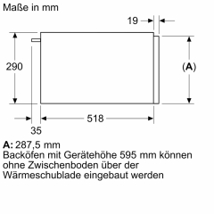 Siemens BI710D1B1, iQ700, Wrmeschublade, 60 x 29 cm, Schwarz, Edelstahl, 5 Jahre Garantie