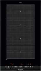 Siemens EX375FXB1E, iQ700, Domino-Kochfeld, Flex-Induktion, 30 cm, Schwarz, Mit Rahmen aufliegend, 5 Jahre Garantie!