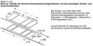 Siemens EX375FXB1E, iQ700, Domino-Kochfeld, Flex-Induktion, 30 cm, Schwarz, Mit Rahmen aufliegend, 5 Jahre Garantie!