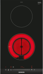 Siemens ET375FFP1E, iQ300, Domino-Kochfeld, Elektro, 30 cm, Schwarz, Mit Rahmen aufliegend, 5 Jahre Garantie!