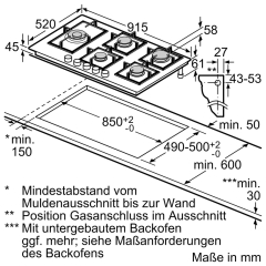 Siemens ER9A6SH40, iQ700, Gaskochfeld, 90 cm, Glaskeramik, Schwarz, 5 Jahre Garantie!