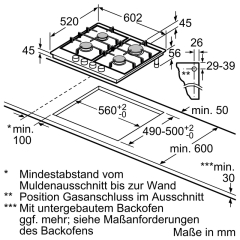 Siemens ER6A6PB70D, iQ700, Gaskochfeld, 60 cm, Glaskeramik, Schwarz, 5 Jahre Garantie!