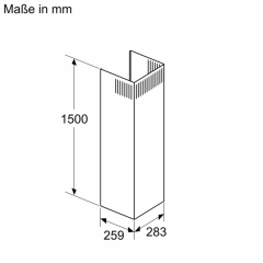 Siemens LZ10BXL71, Kaminverlngerung, 1500 mm