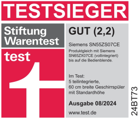 Siemens SN55ZS07CE, iQ500, Teilintegrierter Geschirrspler, 60 cm, Gebrsteter Stahl, EEK: B, mit 5 Jahren Garantie!