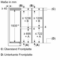 Siemens KI96NVFD0, iQ300, Einbau-Khl-Gefrier-Kombination, 193.5 x 55.8 cm, Flachscharnier, EEK: D, mit 5 Jahren Garantie!