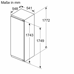 Siemens KI82LVFE0, iQ300, Einbau-Khlschrank mit Gefrierfach, 177.5 x 56 cm, Flachscharnier, EEK: E, mit 5 Jahren Garantie!