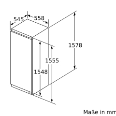 Siemens KI72LADE0, iQ500, Einbau-Khlschrank mit Gefrierfach, 158 x 56 cm, Flachscharnier mit Softeinzug, EEK: E, mit 5 Jahren Garantie!