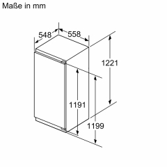 Siemens KI41RADD1, iQ500, Einbau-Khlschrank, 122.5 x 56 cm, Flachscharnier mit Softeinzug, EEK: D, mit 5 Jahren Garantie!